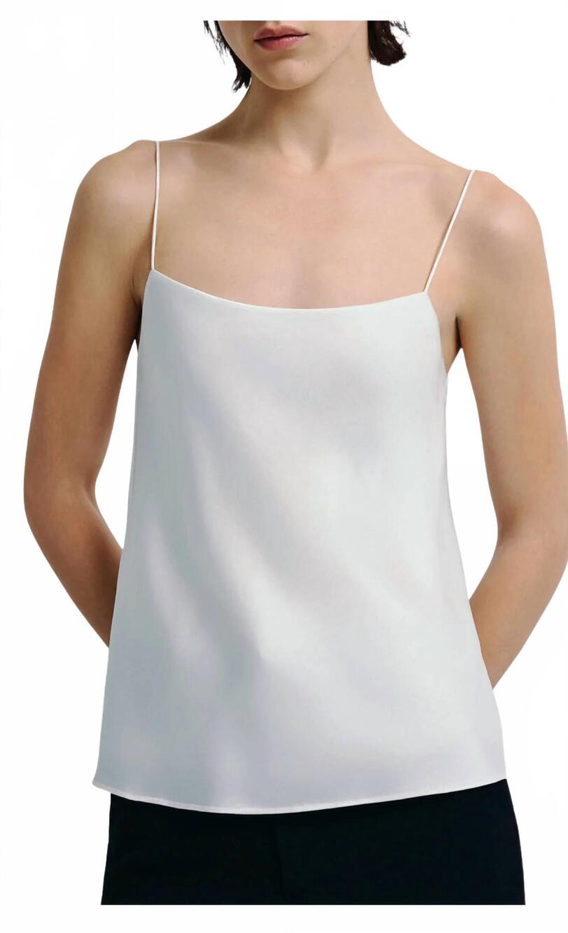 NEW RUE SOPHIE jett scoop neck camisole in white
